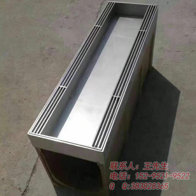 Thép không gỉ vô hình tuyến tính máng xối bao gồm với khung