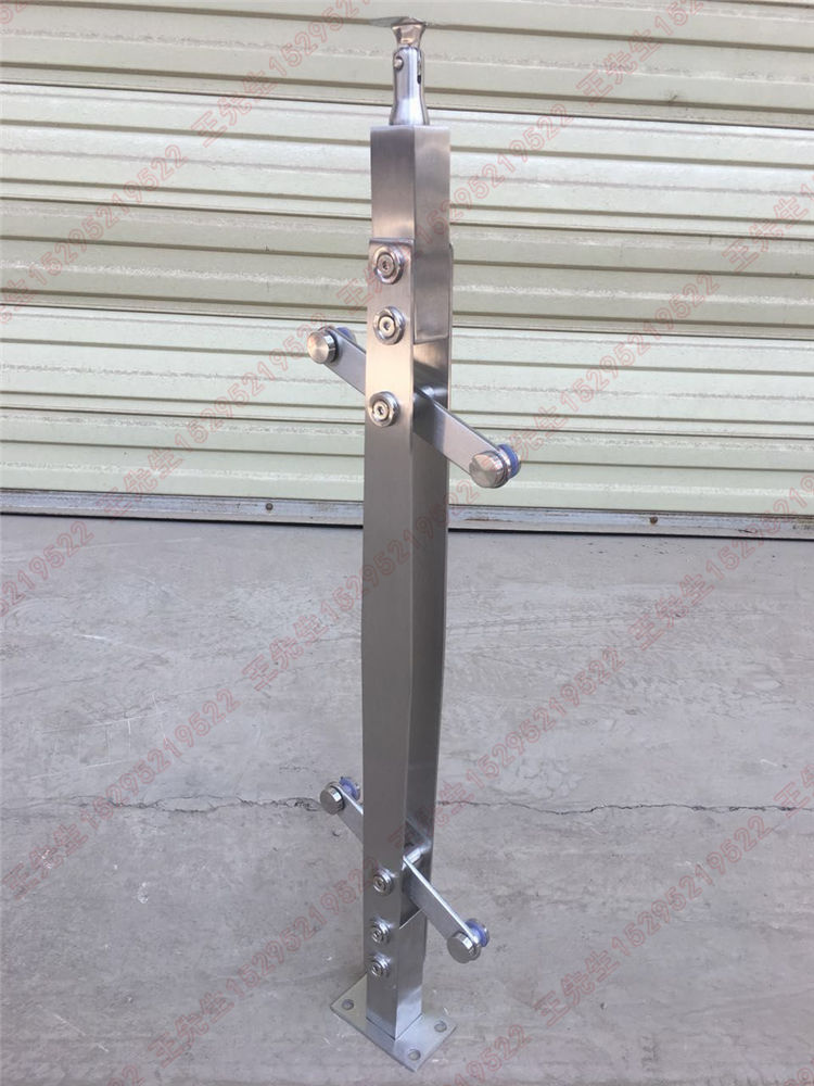 Thép không gỉ kim cương treo Glass Post